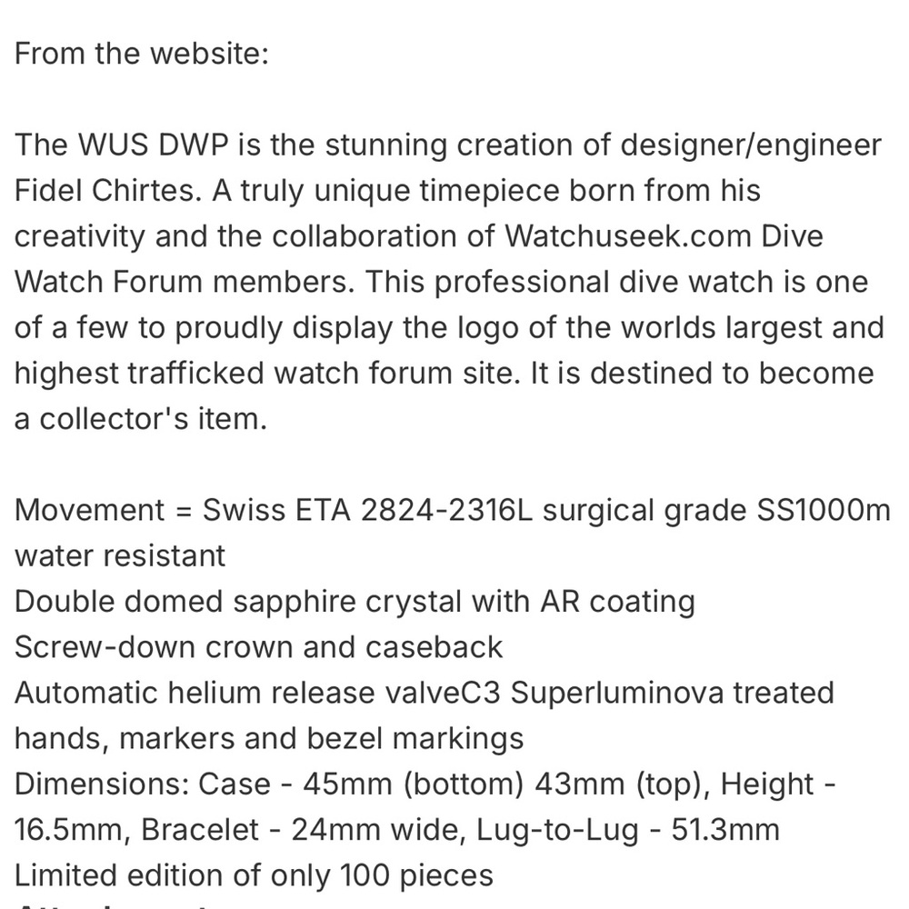 ‼️Limited Edition Boschett DWP Timepiece‼️ - Picture 12 of 14